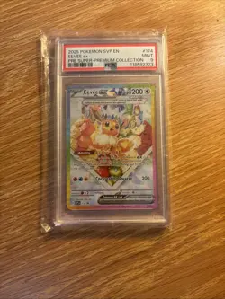 POKEMON PRISMATIC EVOLUTIONS SPC EXCLUSIVE BLACK STAR PROMO EEVEE EX 174 PSA 9  - Image 1