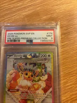 POKEMON PRISMATIC EVOLUTIONS SPC EXCLUSIVE BLACK STAR PROMO EEVEE EX 174 PSA 9  - Image 4