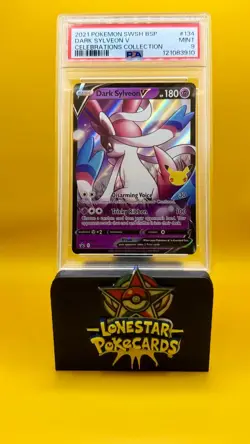 PSA 9 MINT #SWSH134 Dark Sylveon V Promo Celebrations 25th Anniversary POKEMON - Image 1