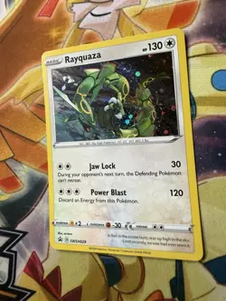 *SWIRL* Rayquaza SWSH029 Cosmos Holo Black Star Promo Pokemon Sword & Shield NM - Image 1