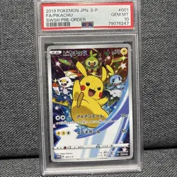 Pikachu Sword & Shield Promo Card PSA 10 Graded 001/S-P - Image 3