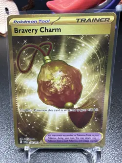 Pokemon Bravery Charm 175/142 Hyper Rare Stellar Crown Near Mint - Image 1