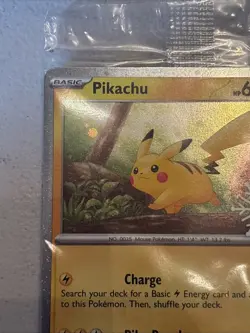 Pikachu 025/165 Pokemon Holiday Calendar Snowflake Stamped Holo - Image 2
