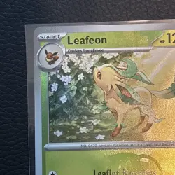 Pokemon Prismatic Evolutions Leafeon Master Ball Reverse Holo 005/131 - Image 2