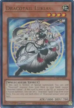 Dracotail Lukias JUSH-EN001 Justice Hunters 1st Edition 1 nm card - Image 1