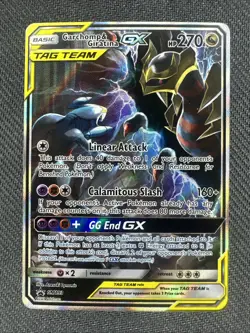 Pokemon Garchomp & Giratina GX SM193 Holo Promo Card Sun and Moon Tag Team LP - Image 1