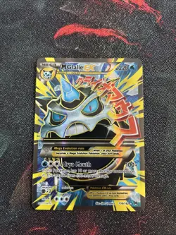 Pokemon TCG 2015 XY Breakthrough Mega Glalie EX Full Art Holo Rare Card 156/162 - Image 1