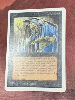 MTG UNLIMITED LICH OLD SCHOOL 93/94 MODERATELY PLAYED - Image 1