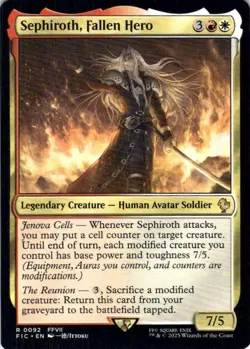 MTG Sephiroth, Fallen Hero (92) | NM | Commander: Final Fantasy (FIC) - Image 1