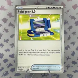 Pokegear 3.0 - 186/198 - Common Regular - Pokemon Scarlet & Violet - NM - Image 1