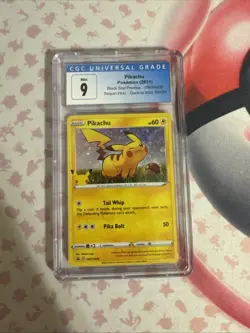 Pokemon CGC 9 Mint Pikachu Black Star Promo SWSH039 General Mills 2021 - Image 1