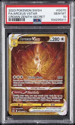 2023 POKEMON SWORD & SHIELD CROWN ZENITH SECRET FULL ART/ARCEUS VSTAR PSA 10 - Image 1