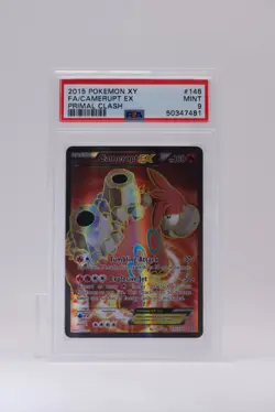 2015 Pokemon XY Primal Clash FA Camerupt EX 146 PSA 9 - Image 2