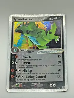ðŸŸ¢PokÃ©mon Tyranitar EX Holo TCG Card 2005 Unseen Forces 111/115 LP *SEE PICS*ðŸŸ¢ - Image 4