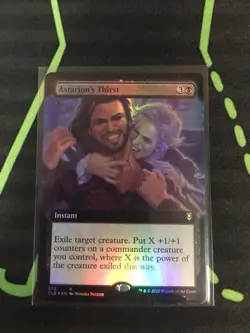 MTG Magic The Gathering Astarionâ€™s Thirst Foil Ext Art DnD Black Commander - Image 1