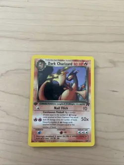 PokÃ©mon Dark Charizard TCG Holo Rare Card 4/82 First Edition Lightly Played - Image 1