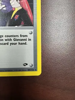 Pokemon Card Giovanni's Last Resort Gym Challenge 1st Edition 105/132 Rare (NM-) - Image 5
