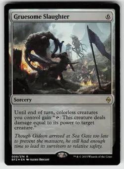 Gruesome Slaughter Foil R Battle for Zendikar 9 MTG - Image 1