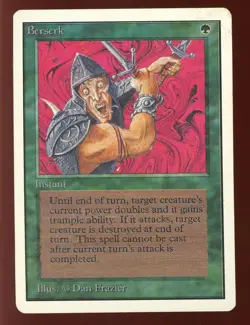 1994 Unlimited Beserk ~ Vintage MTG/Magic ~ NM/NM- Condition - Image 1