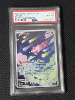 Minior Illustration Rare 2023 Pokemon Paradox Rift EN #201 PSA 10 Gem Mint - Image 1