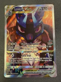 Lucario VSTAR SWSH291 BLACK STAR PROMO Sword & Shield HOLO NM Pokemon Card - Image 2