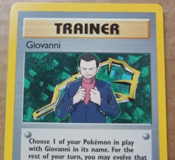 Giovanni 104/132 Rare Non-Holo Gym Challenge Set PokÃ©mon Trainer Card NM - Image 2