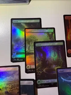 Magic Final Fantasy FOIL Basic Lands Complete Set of 16 - Full Art Land MTG NM - Image 2