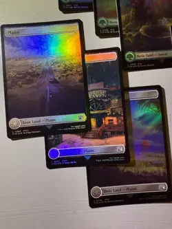 Magic Final Fantasy FOIL Basic Lands Complete Set of 16 - Full Art Land MTG NM - Image 3