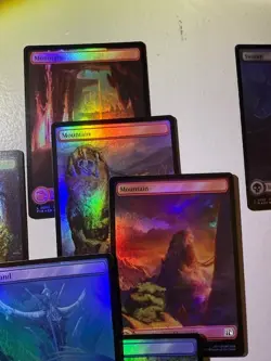 Magic Final Fantasy FOIL Basic Lands Complete Set of 16 - Full Art Land MTG NM - Image 4