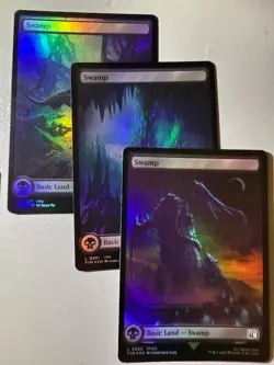 Magic Final Fantasy FOIL Basic Lands Complete Set of 16 - Full Art Land MTG NM - Image 5