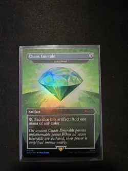 Chaos Emerald (Lotus Petal) Green 7031 Secret Lair Drop Sonic Bonus MTG NM FOIL - Image 1