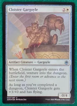 Cloister Gargoyle (Foil) - Adventures In The Forgotten Realms AFR #7 - MTG Card - Image 1