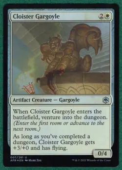 Cloister Gargoyle (Foil) - Adventures In The Forgotten Realms AFR #7 - MTG Card - Image 2