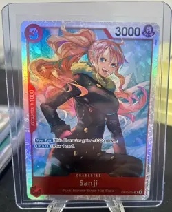 Sanji OP10-005 Super Rare Royal Blood One Piece TCG Card - Image 1