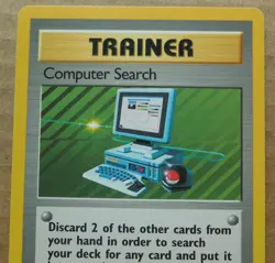 Computer Search 71/102 Rare Non-Holo Base Set PokÃ©mon Trainer Card NM - Image 2