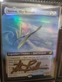 MTG FOIL EXTENDED ART YORION, SKY NOMAD SHADOW SIGNED BY ARTIST  - Image 1