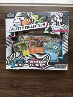 Pokemon TCG SV10.5 Black Bolt & White Flare Unova Poster Collection Box Sealed - Image 1