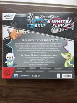 Pokemon TCG SV10.5 Black Bolt & White Flare Unova Poster Collection Box Sealed - Image 2