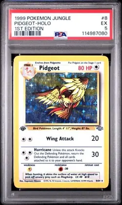 1999 POKEMON JUNGLE #8/64 PIDGEOT HOLO 1ST EDITION - PSA 5 - Image 1