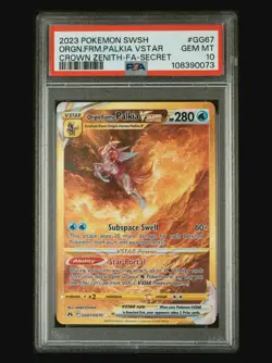 2023 POKEMON SWSH SECRET #GG67 FULL ART/ORIGIN FORME PALKIA VSTAR PSA 10 - Image 1