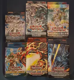 Yugioh 6 Sealed Structure Deck Lot Yuya Blue Eyes Obelisk Slifer Crystal Beast - Image 1