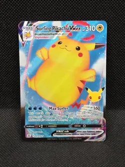 Surfing Pikachu VMAX 009/025 Celebrations Ultra Rare Holo 2021 Pokemon Card - Image 1