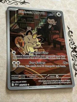 PokÃ©mon TCG Destined Rivals Team Rockets Meowth Card 203/182 Near Mint Condition - Image 2
