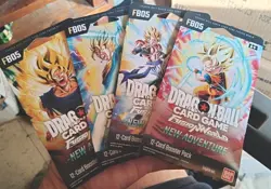 4 Packs of Dragon Ball Super Card Game Fusion World New Adventure FB05 Booster   - Image 1