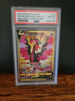 2022 Pokemon SWSH FA Galarian Moltres v Brilliant Stars #183 PSA Graded 10 - Image 1