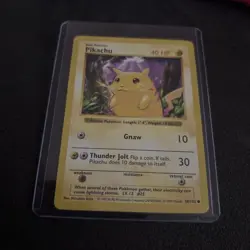 1999 Pokemon TCG Base Set Pikachu Shadowless 58/102 NM - Image 1