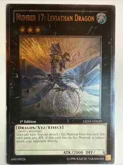Yugioh Number 17: Leviathan Dragon GENF-EN039 Ultimate Rare 1st Ed LP - Image 1