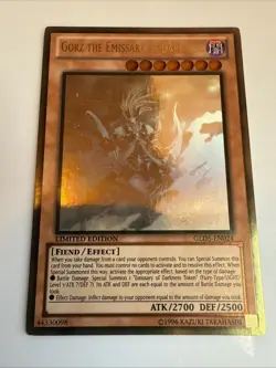 Yugioh Gorz the Emissary of Darkness GLD5-EN024 Ghost Rare Limited Edition NM - Image 1