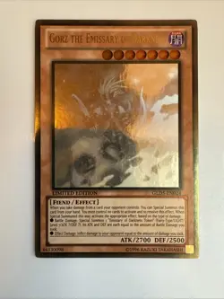Yugioh Gorz the Emissary of Darkness GLD5-EN024 Ghost Rare Limited Edition NM - Image 2