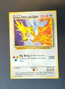  Pokemon Promo Card Legendary Birds Articuno Moltres Zapdos RARE Jumbo Non-Holo - Image 11